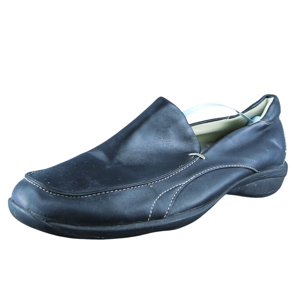 Liz Sport Remix‎ Women Loafer Shoes Black Leather Slip On Size 9.5 Medium
